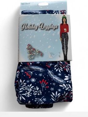 Holiday Leggings - Blue and Red, SIZE: S.